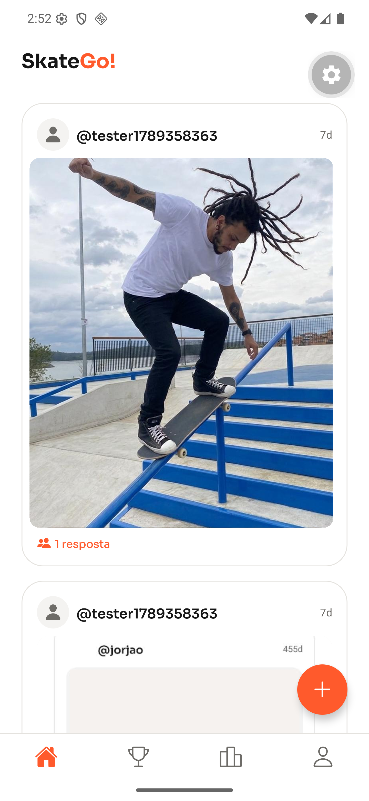 Feed de desafios